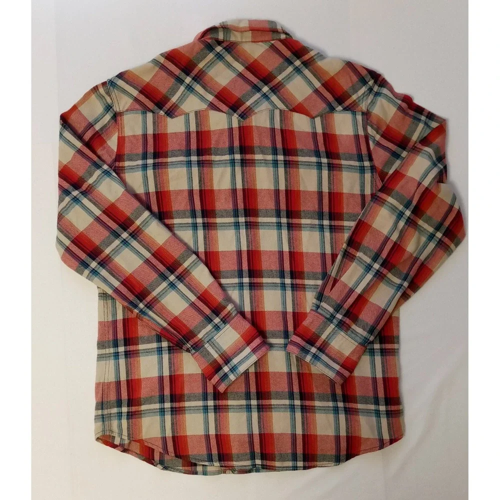 True Religion Mens 2XL Shirt Western Plaid Pearl Snap Long Sleeves TIGHT FITTING
